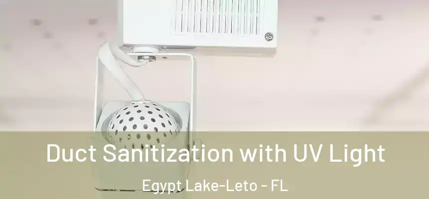 Duct Sanitization with UV Light Egypt Lake-Leto - FL